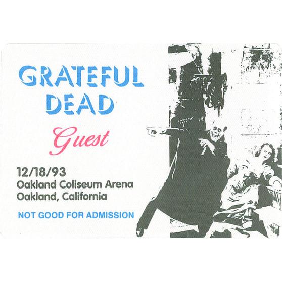 Liquid Blue Grateful Dead 1993 12-18 Backstage Pass