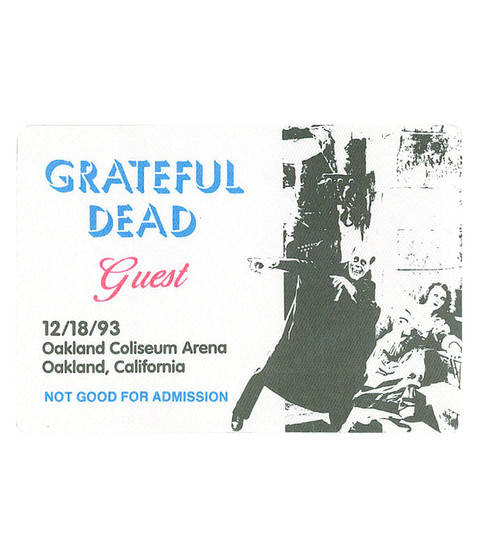 liquid blue Grateful Dead 1993 12-18 Backstage Pass