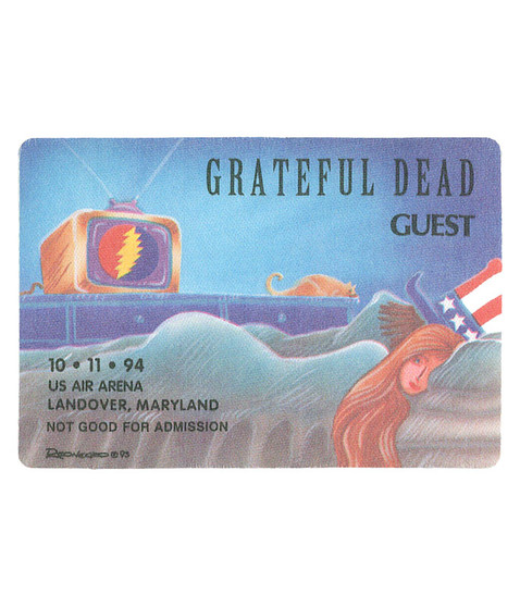 liquid blue Grateful Dead 1994 10-11 Backstage Pass