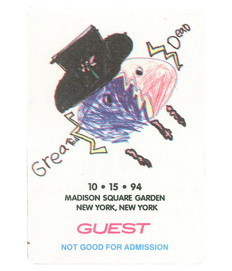 liquid blue Grateful Dead 1994 10-15 Backstage Pass