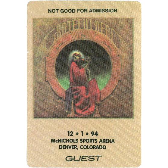 Liquid Blue Grateful Dead 1994 12-01 Backstage Pass