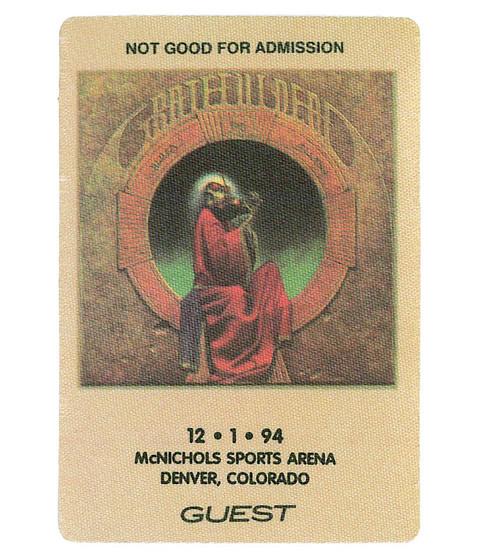 liquid blue Grateful Dead 1994 12-01 Backstage Pass