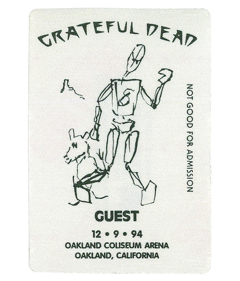 liquid blue Grateful Dead 1994 12-09 Backstage Pass