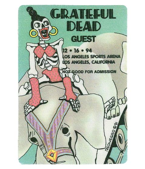 liquid blue Grateful Dead 1994 12-16 Backstage Pass