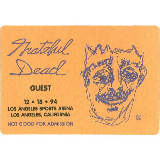 Liquid Blue Grateful Dead 1994 12-18 Backstage Pass