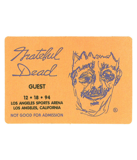 liquid blue Grateful Dead 1994 12-18 Backstage Pass