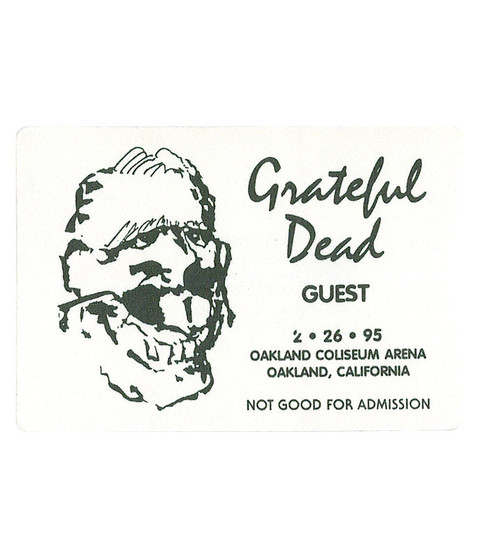 liquid blue Grateful Dead 1995 02-26 Backstage Pass