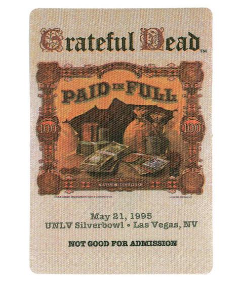 liquid blue Grateful Dead 1995 05-21 Backstage Pass