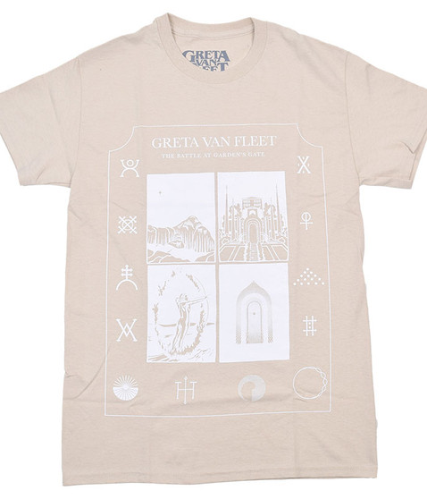 Liquid Blue Greta Van Fleet Album Illustration Sand T-Shirt