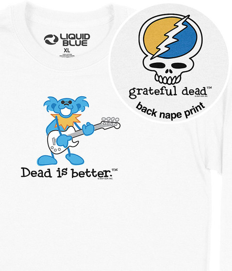 liquid blue Guitar Dead Is Better Long Sleeve T-Shirt