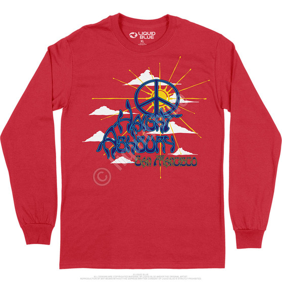 Liquid Blue Haight Ashbury Peace Long Sleeve T-Shirt