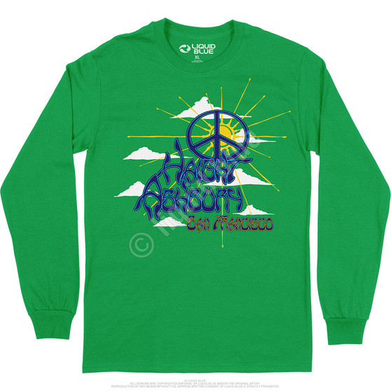 Liquid Blue Haight Ashbury Peace Long Sleeve T-Shirt
