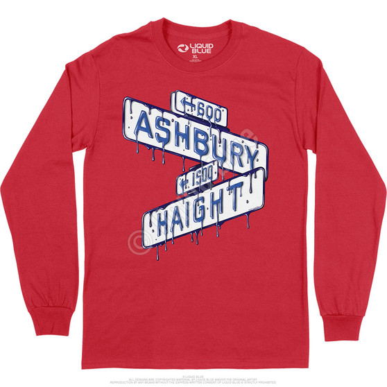 Liquid Blue Haight Ashbury Sign Long Sleeve T-Shirt