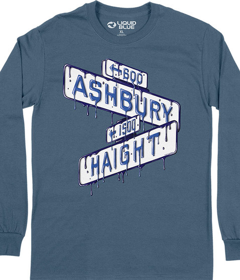 liquid blue Haight Ashbury Sign Long Sleeve T-Shirt