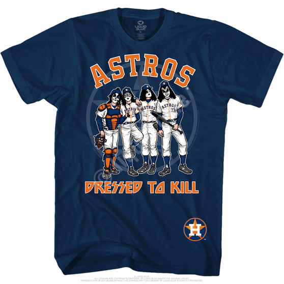Liquid Blue Houston Astros Dressed To Kill Navy T-Shirt