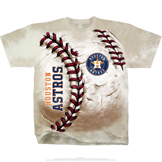 Liquid Blue Houston Astros Hardball Tie-Dye T-Shirt