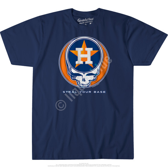 Liquid Blue Houston Astros Steal Your Base Navy Athletic T-Shirt