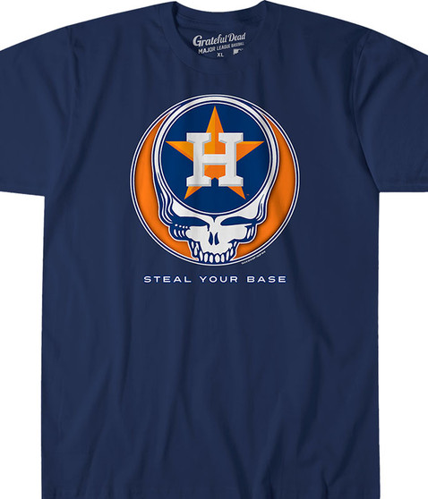 liquid blue Houston Astros Steal Your Base Navy Athletic T-Shirt