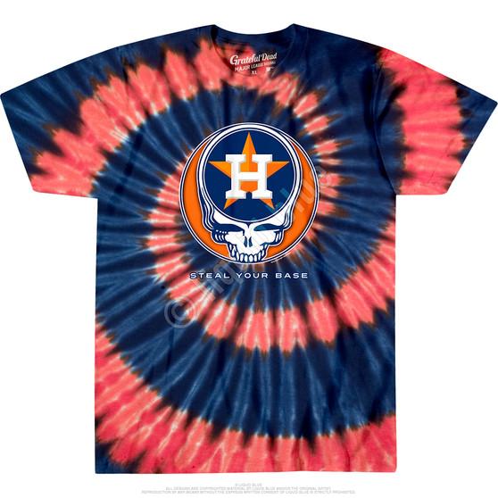 Liquid Blue Houston Astros Steal Your Base Tie-Dye T-Shirt