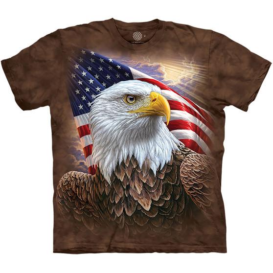 Liquid Blue Independence Eagle Classic Cotton T-Shirt
