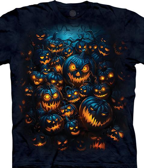 liquid blue Jack-O-Lantern Pile Classic Cotton T-Shirt