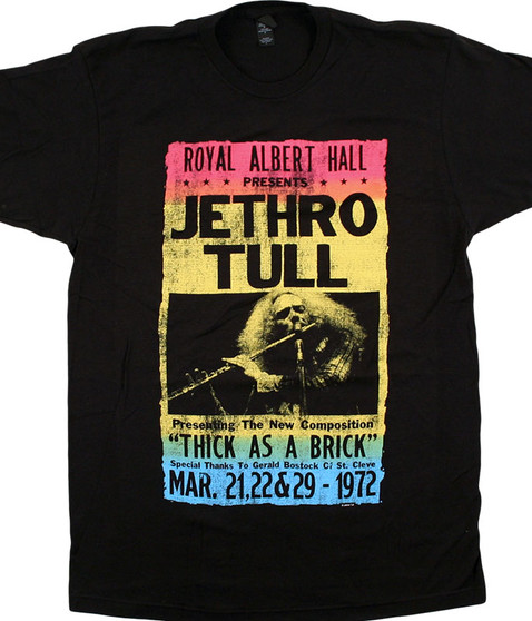 liquid blue Jethro Tull Royal Albert Hall Black T-Shirt