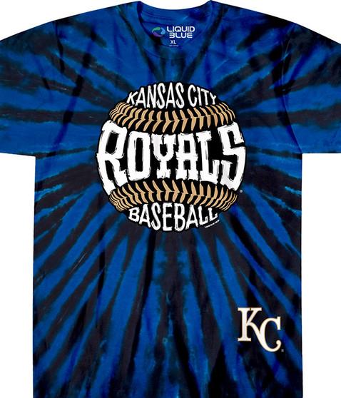 liquid blue Kansas City Royals Burst Tie-Dye T-Shirt