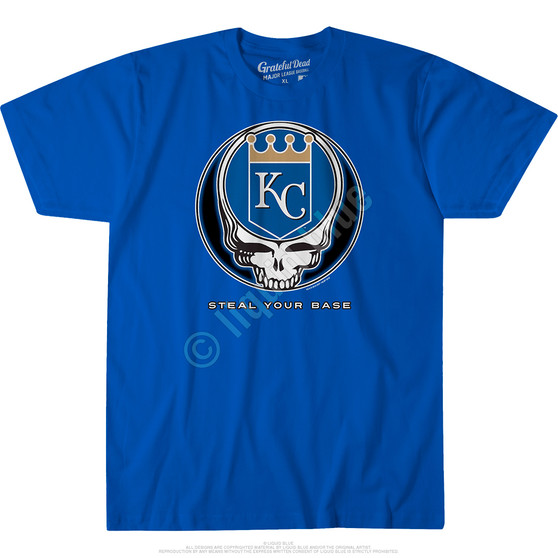 Liquid Blue Kansas City Royals Steal Your Base Blue Athletic T-Shirt