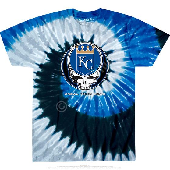 Liquid Blue Kansas City Royals Steal Your Base Tie-Dye T-Shirt