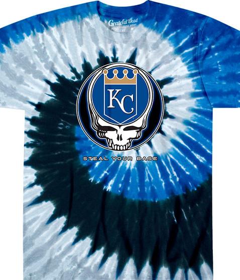 liquid blue Kansas City Royals Steal Your Base Tie-Dye T-Shirt