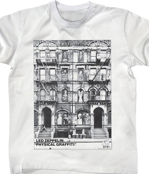liquid blue Led Zeppelin Physical Graffiti White T-Shirt