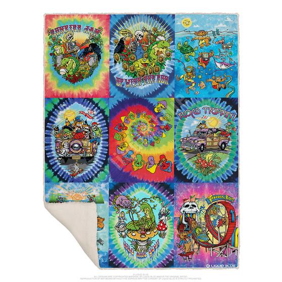 Liquid Blue Light Fantasy Collection Fleece Throw Blanket