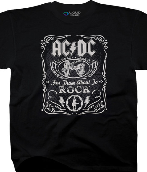 liquid blue AC/DC Label Black T-Shirt
