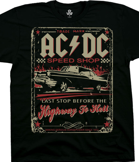liquid blue AC/DC Speedshop Black T-Shirt