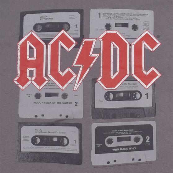 Liquid Blue ACDC Cassettes Grey T-Shirt