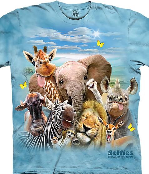 liquid blue African Selfie Classic Cotton T-Shirt
