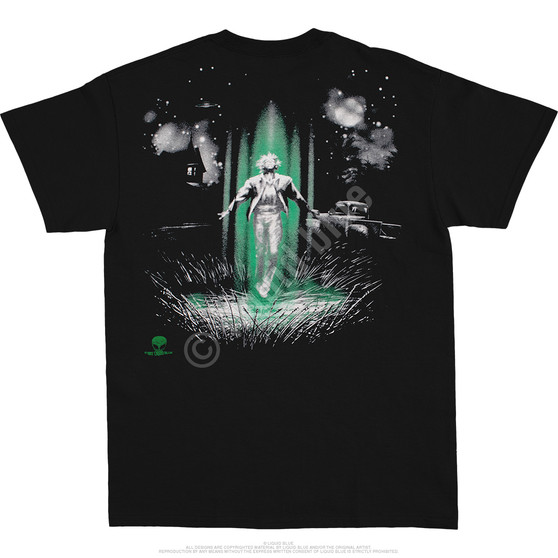 Liquid Blue Alien Invasion Black T-Shirt