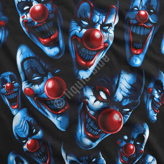 Liquid Blue All Over Clowns Black T-Shirt
