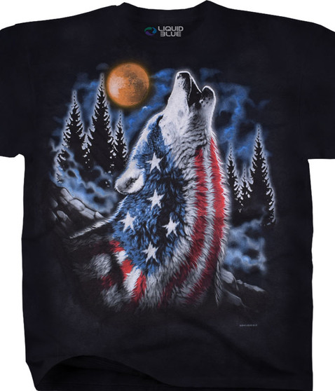liquid blue American Howl Tie-Dye T-Shirt