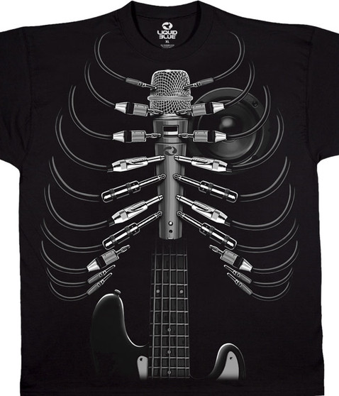 liquid blue Amped Up Black T-Shirt