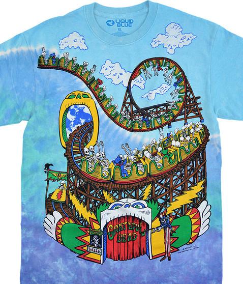 liquid blue Amusement Park Tie-Dye T-Shirt