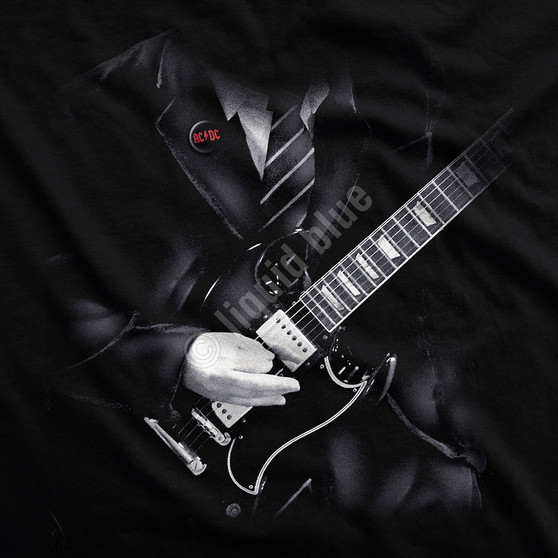 Liquid Blue Angus Young Black T-Shirt