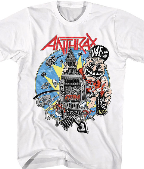 liquid blue Anthrax U4EAAH Grey T-Shirt