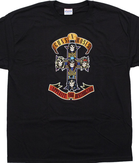 liquid blue Appetite For Destruction Black T-Shirt