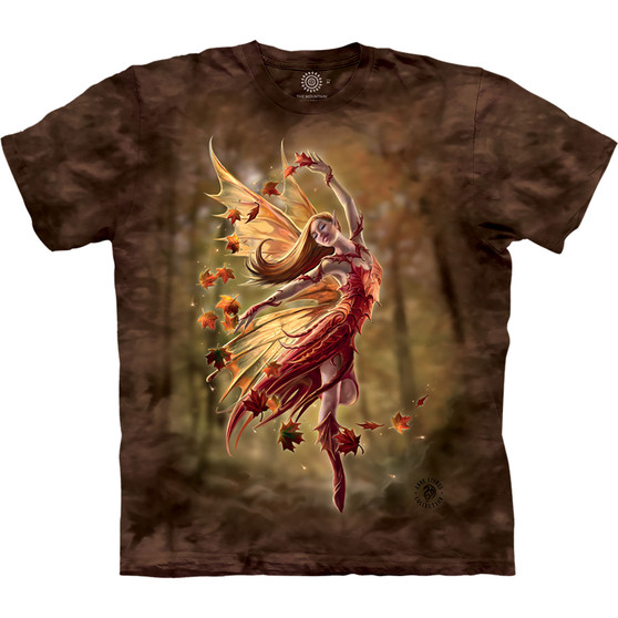 Liquid Blue Autumn Fairy Classic Cotton T-Shirt