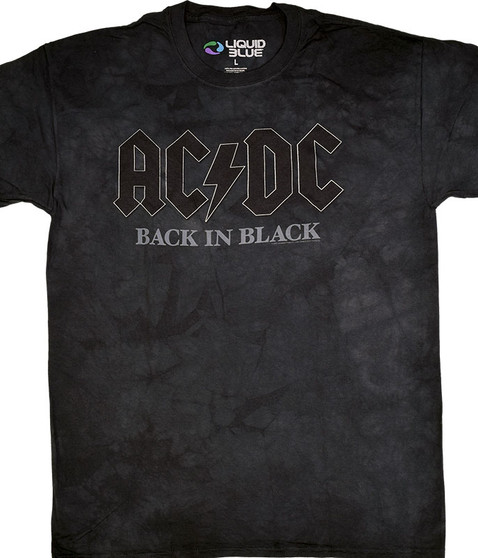 liquid blue Back In Black Tie-Dye T-Shirt