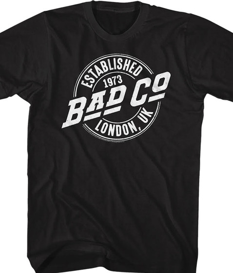 liquid blue Bad Company Logo Black T-Shirt
