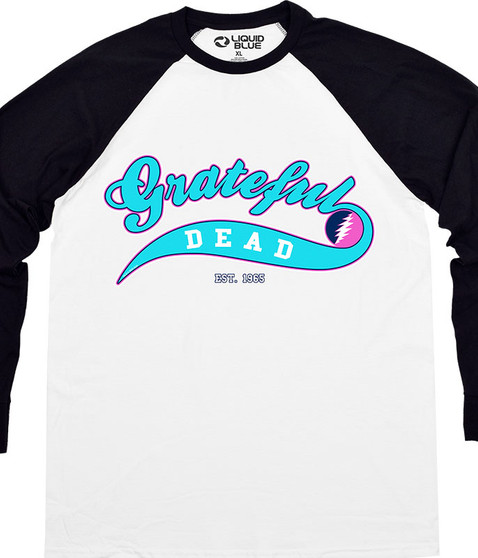 liquid blue Ballpark Cyan Long Sleeve T-Shirt