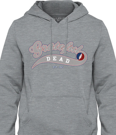 liquid blue Ballpark Grey Hoodie