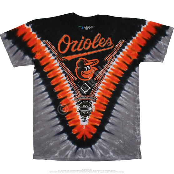 Liquid Blue Baltimore Orioles V Tie-Dye T-Shirt